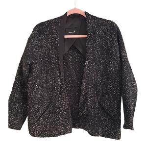 Isabel Marant M Loop‑Bouclé Wool Cardigan | Black /White Knit